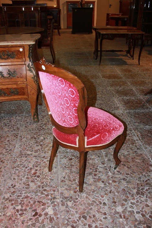 Group Of 4 French Chairs From The Second Half Of The 1800s, Louis-philippe Style-photo-4