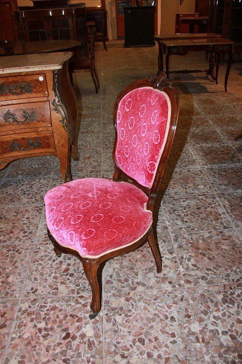 Group Of 4 French Chairs From The Second Half Of The 1800s, Louis-philippe Style-photo-5