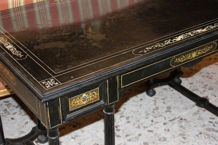 Precious Italian Writing Desk From Lombardy, Dating Back To The Early 1800s, In The Louis XVI -photo-2