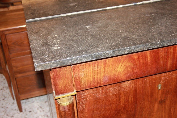  French Secretaire From The First Half Of The 19th Century, Empire Style, In Mahogany -photo-2