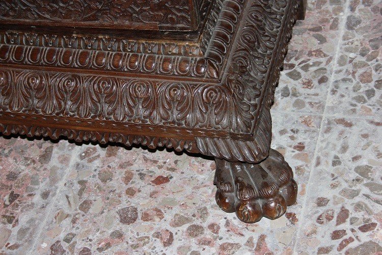 Large Indian Bookcase From The Second Half Of The 19th Century, Made Of Exotic Wood-photo-6