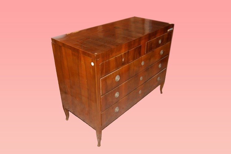  Beautiful Italian Chest Of Drawers From The Late 1700s To Early 1800s, Transition Style-photo-2