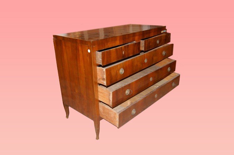  Beautiful Italian Chest Of Drawers From The Late 1700s To Early 1800s, Transition Style-photo-1