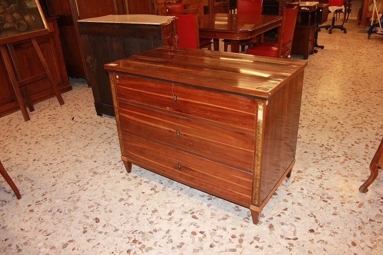 Austrian Chest Of Drawers From The Late 1700s To Early 1800s, Louis XVI Style, In Rosewood-photo-2