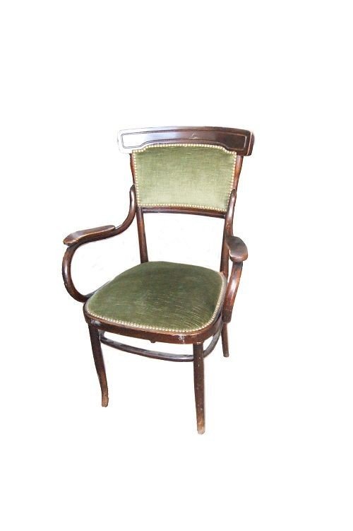  Thonet Armchair From The Early 1900s In Walnut-stained Beechwood-photo-2