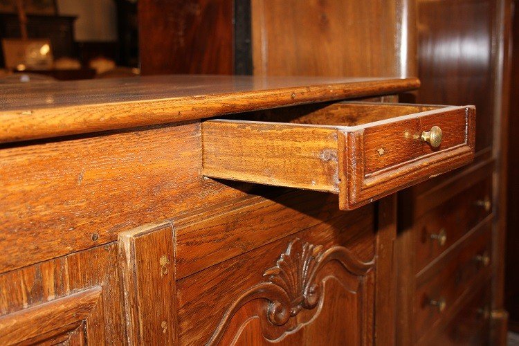 Sideboard With 3 Doors And Drawers, French From The Second Half Of The 1700s, Provençal -photo-1