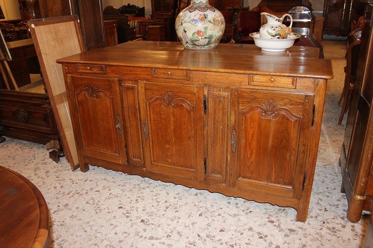 Sideboard With 3 Doors And Drawers, French From The Second Half Of The 1700s, Provençal 