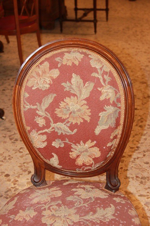  Group Of 4 French Chairs From The Mid-1800s, Louis Philippe Style, In Rosewood-photo-4