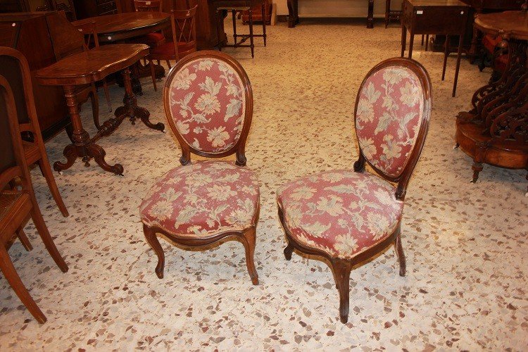  Group Of 4 French Chairs From The Mid-1800s, Louis Philippe Style, In Rosewood