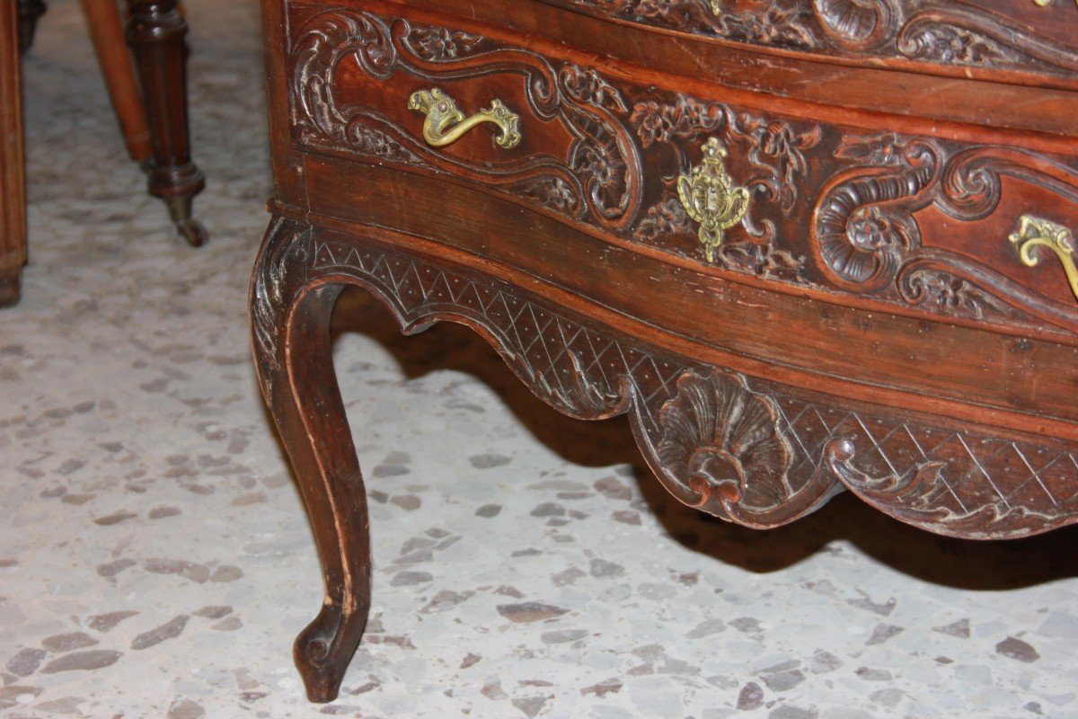  Small French Chest Of Drawers With 3 Drawers, Provençal Style, From The Mid-1800s In Walnut-photo-4