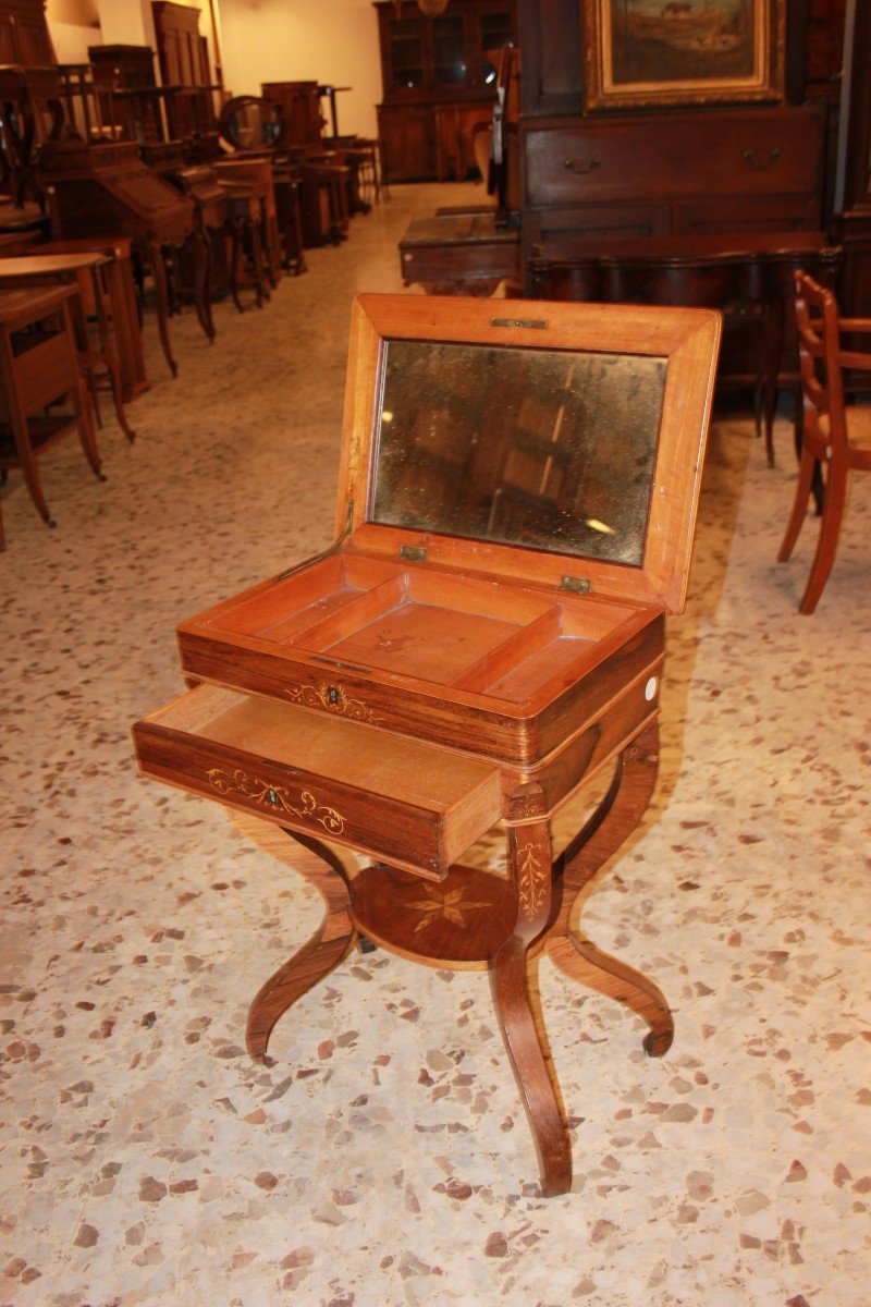 French Dressing Table From The Mid-1800s, Charles X Style, In Rosewood-photo-4