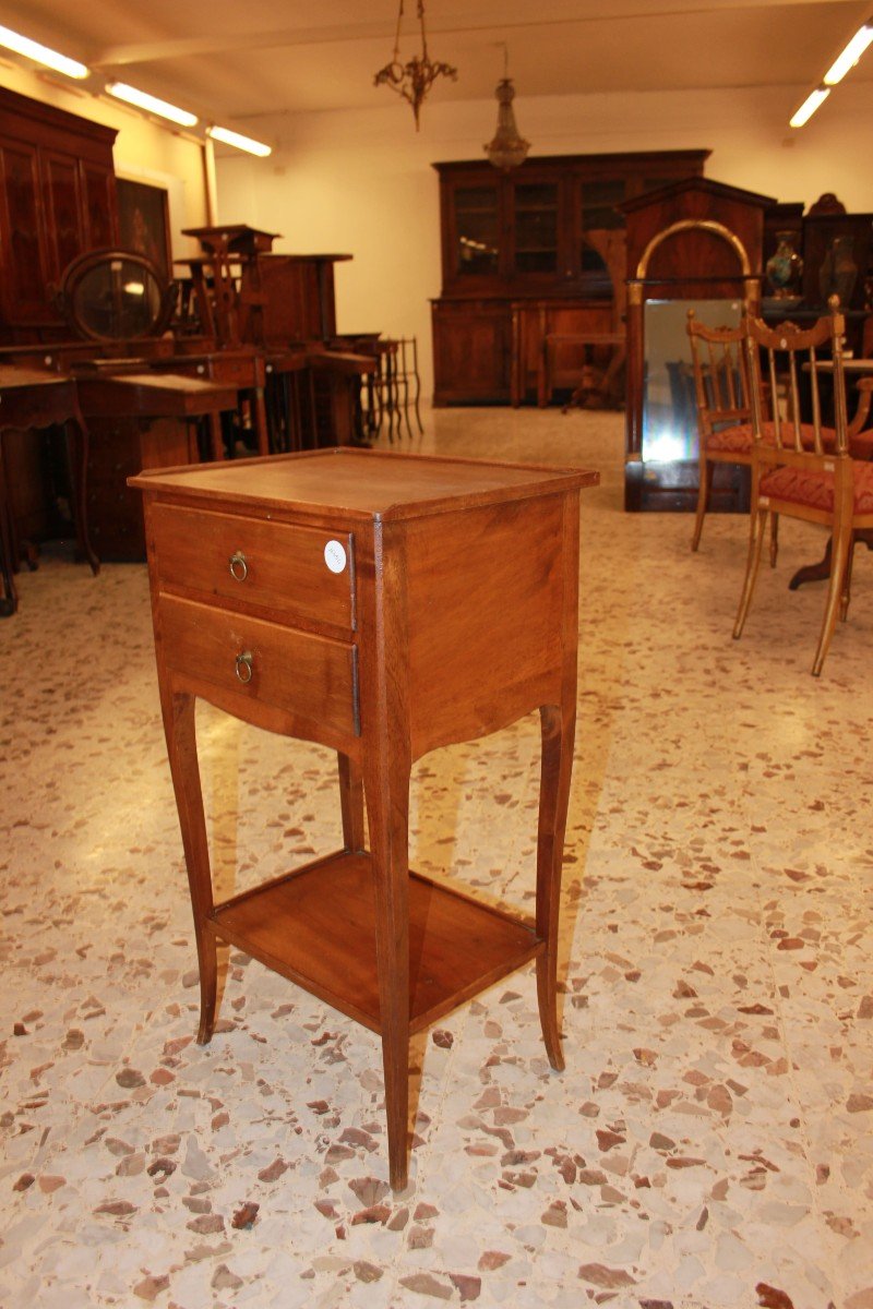 French Rustic Living Room Table From The Late 1800s, Made Of Cherry Wood-photo-4