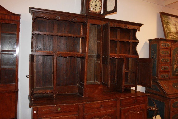 Large French Double-body Sideboard, From The Second Half Of The 1800s, Provençal Style In Oak-photo-4