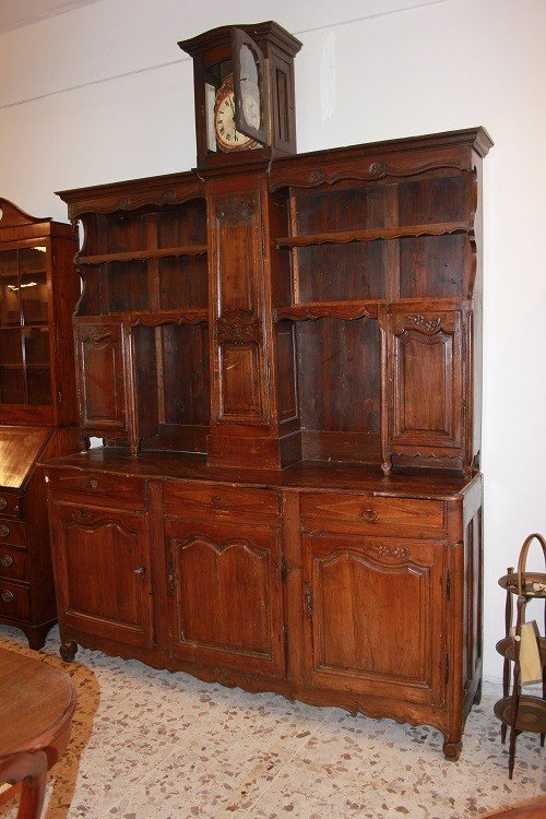 Large French Double-body Sideboard, From The Second Half Of The 1800s, Provençal Style In Oak