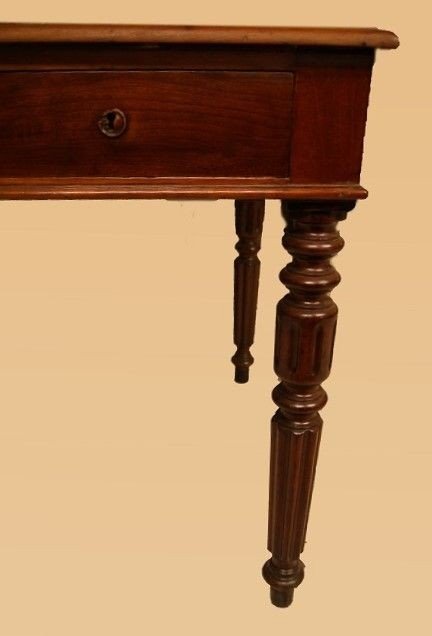 Bureau Français De Style Louis Philippe Des Années 1800 En Acajou-photo-3