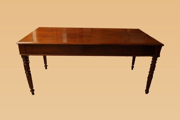 Bureau Français De Style Louis Philippe Des Années 1800 En Acajou-photo-1