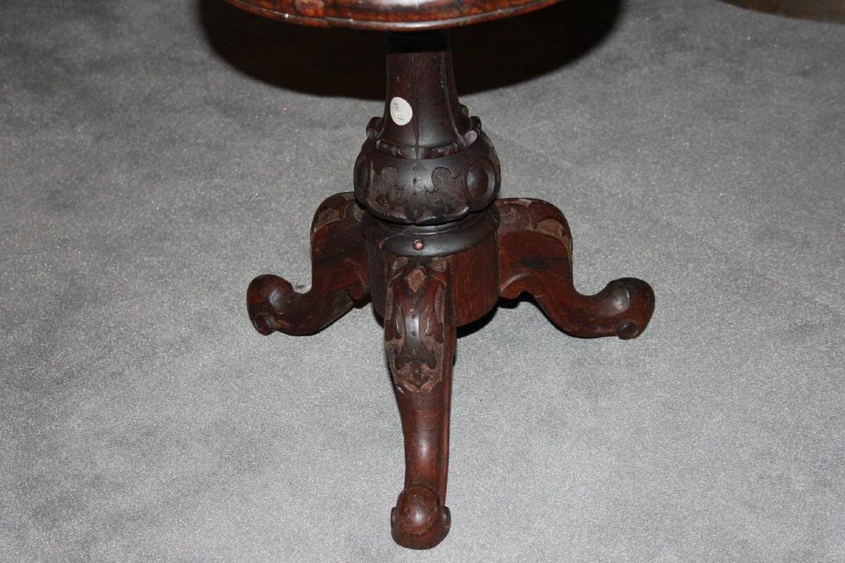 Victorian Swivel Piano Stool Ottoman From The 1800s-photo-4