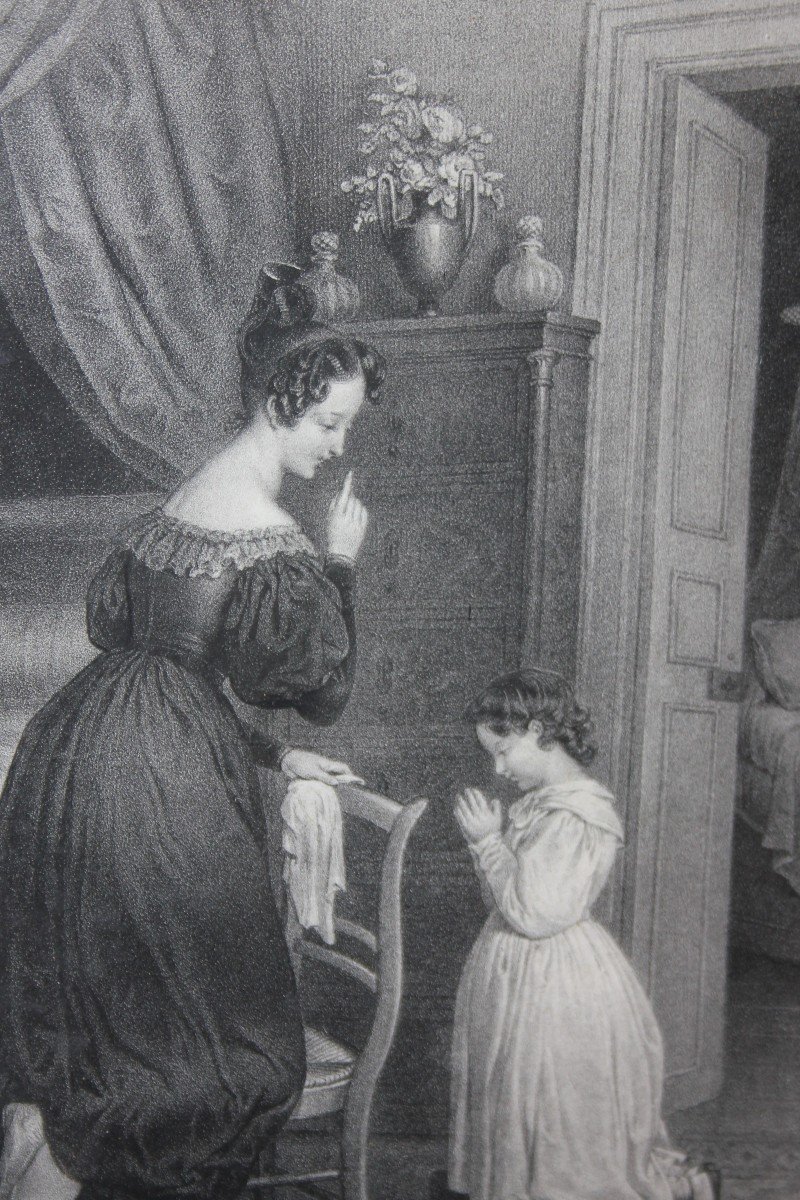 Pair Of Late 1800s French Engravings Depicting Characters And Interior Scenes-photo-3