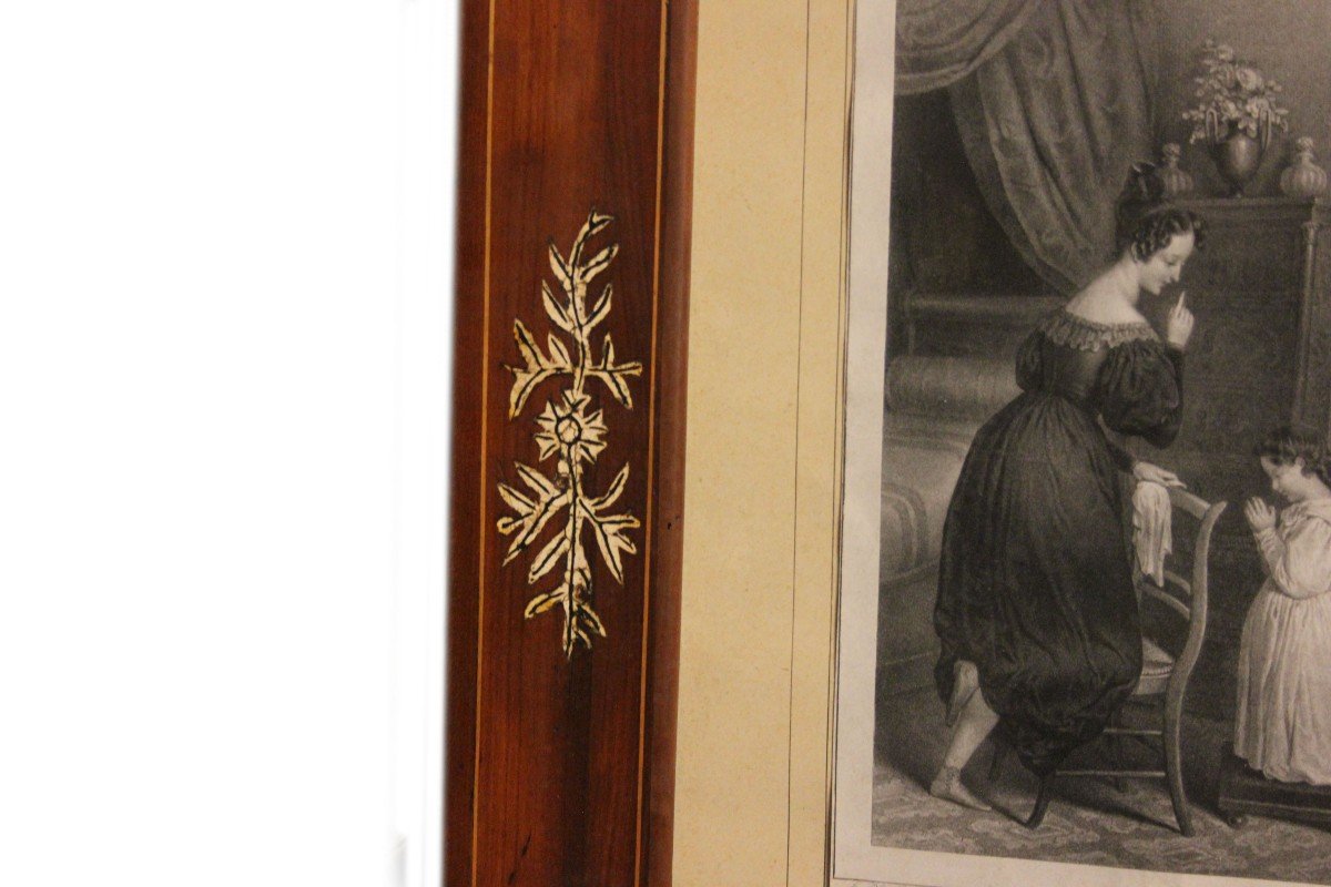 Pair Of Late 1800s French Engravings Depicting Characters And Interior Scenes-photo-3