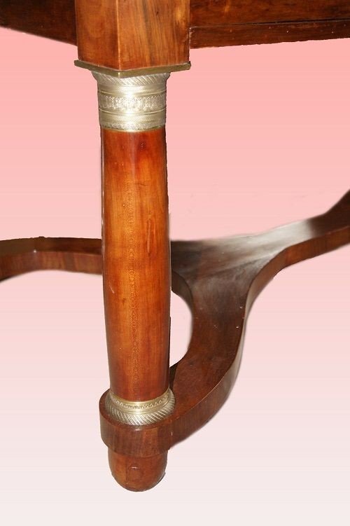 French Desk From The Mid-1800s, Empire Style, In Mahogany Wood-photo-3