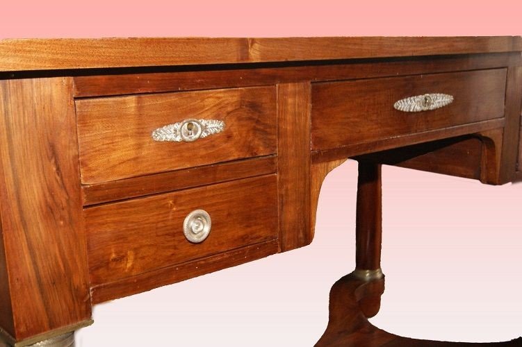 French Desk From The Mid-1800s, Empire Style, In Mahogany Wood-photo-4