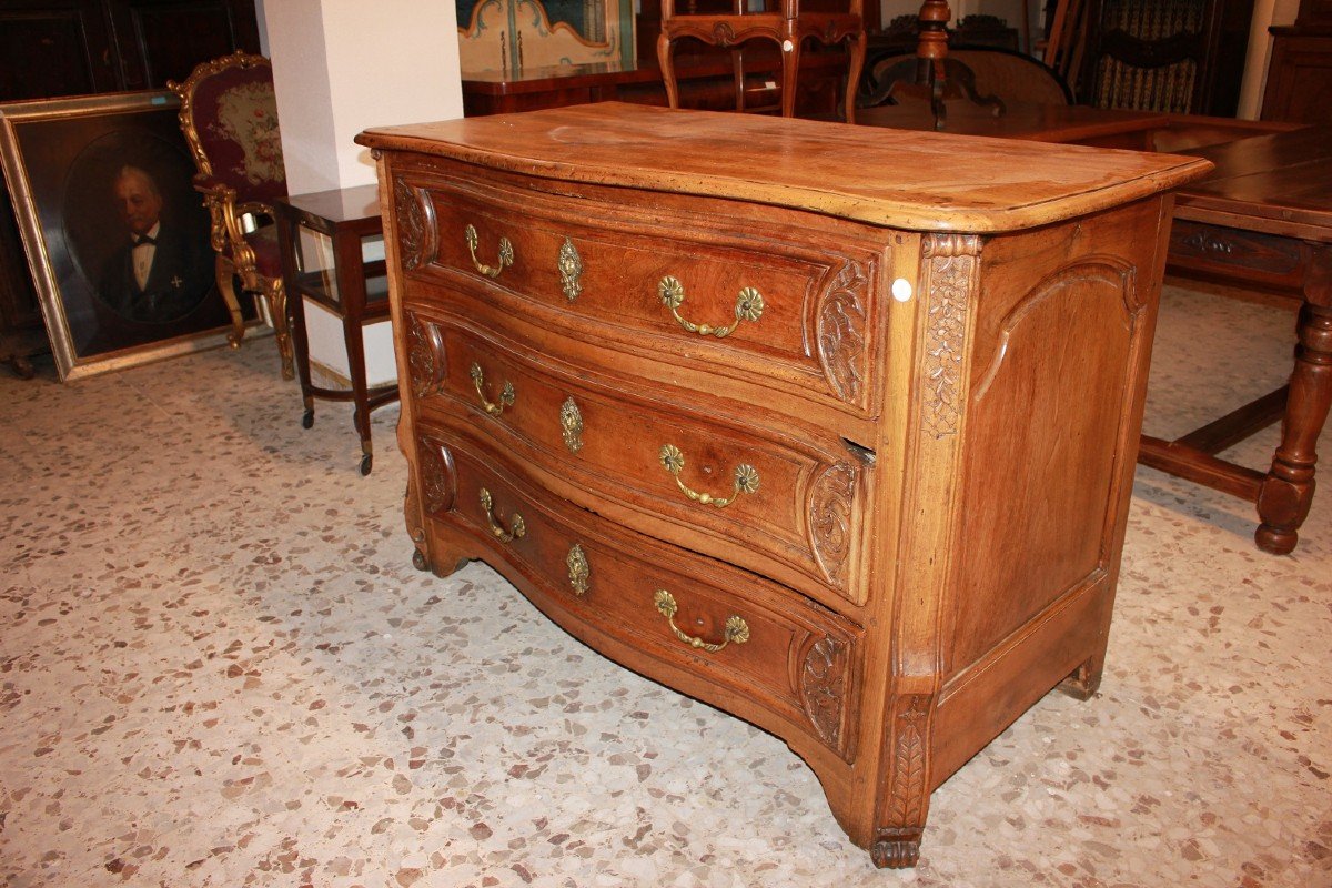 Commode Française Du XVIIe Siècle En Bois De Noyer-photo-2