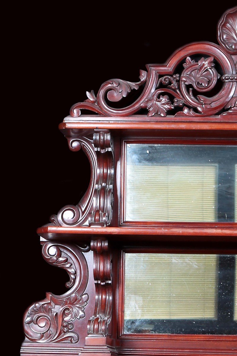Buffets Plat En Plumes d'Acajou Belge Style Louis Philippe Des Années 1800-photo-2