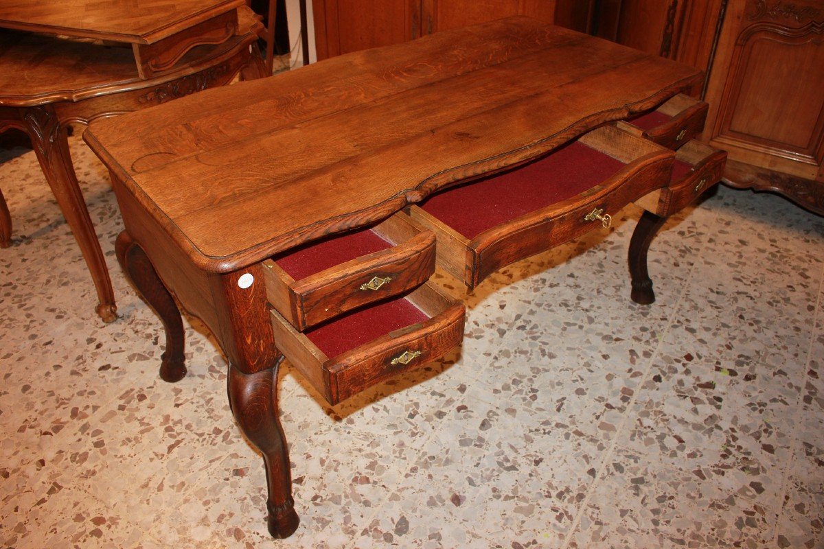 19th Century Provençal Desk In Oak-photo-2