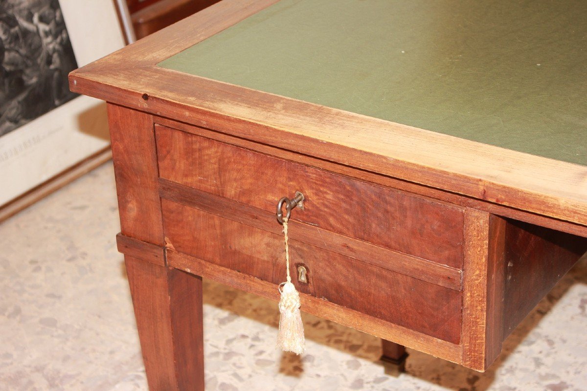 Empire Style Desk From Early 1900s In Mahogany Wood With Drawers-photo-2