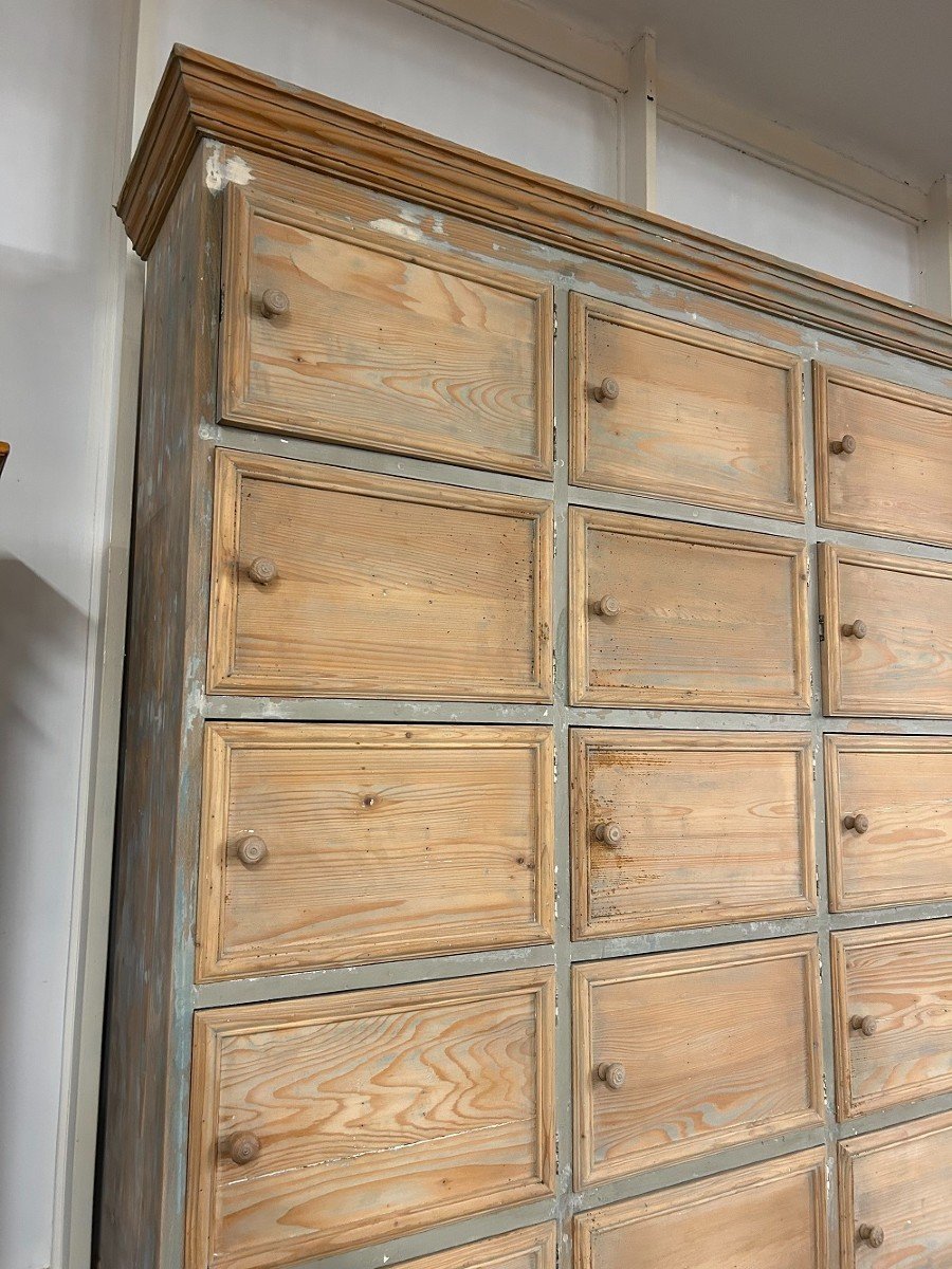 Large French Pharmacy Cabinet From The Late 19th To Early 20th Century-photo-2