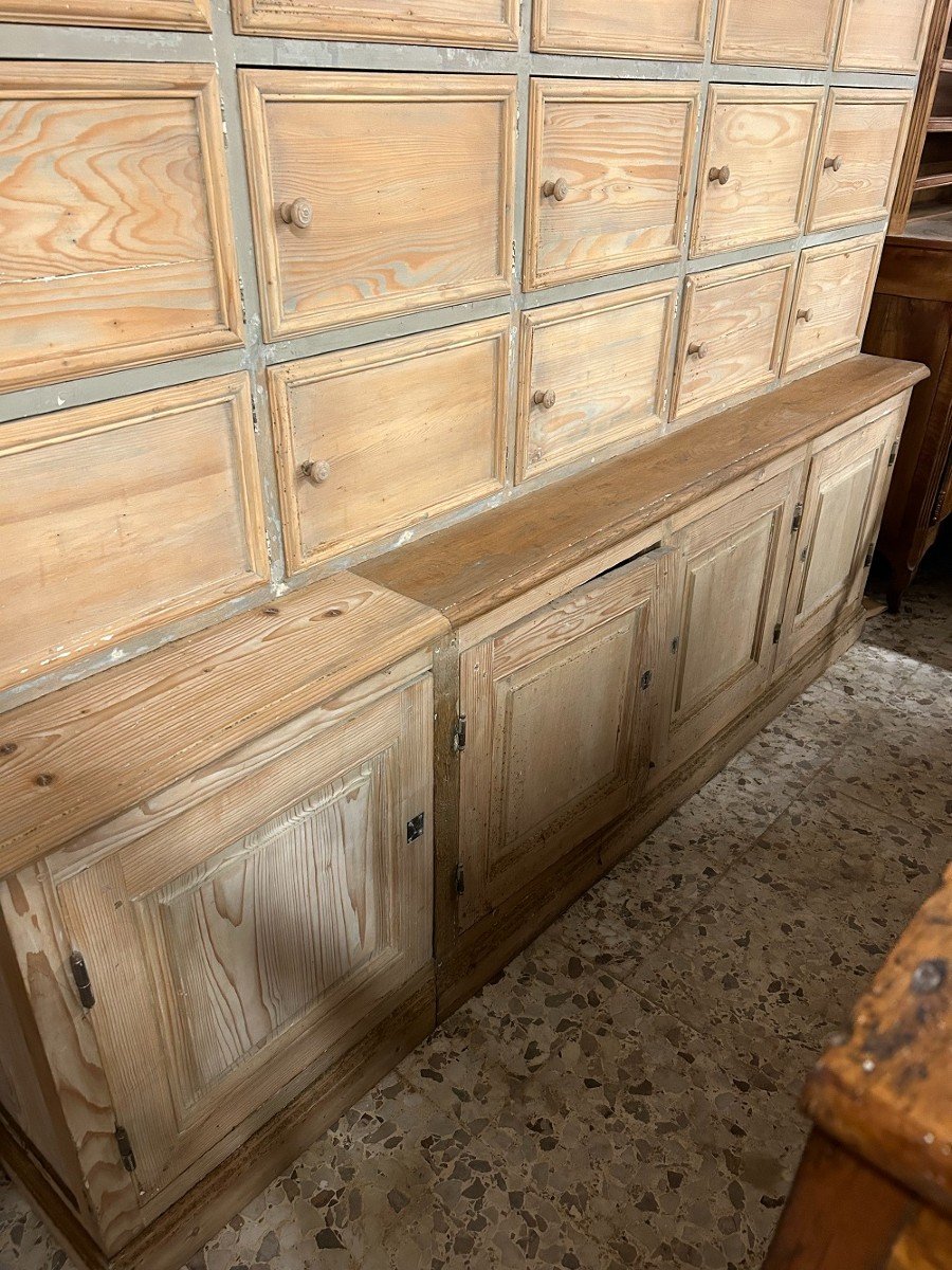 Large French Pharmacy Cabinet From The Late 19th To Early 20th Century-photo-3