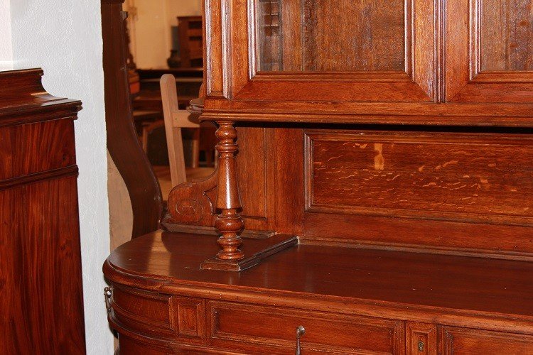 Large 19th Century Louis Philippe Style Oak Sideboard-photo-4