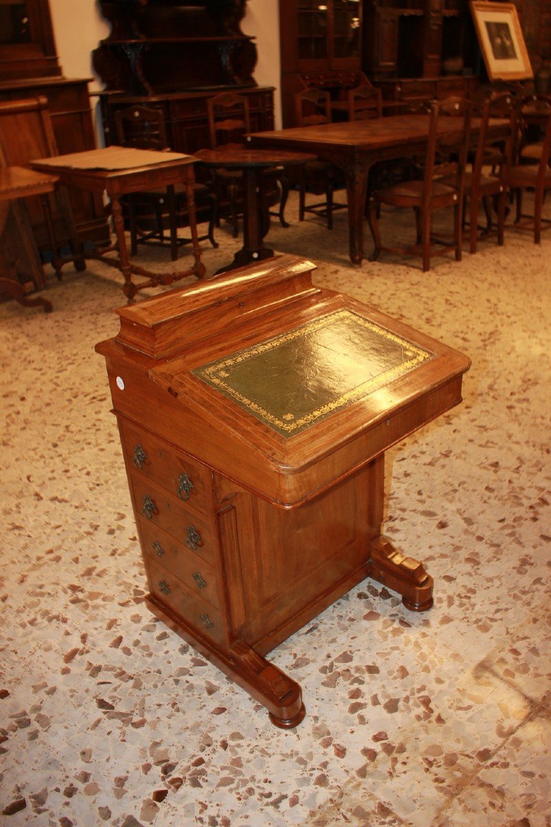 Victorian Mahogany English Davenport Travel Desk, 1800s-photo-3