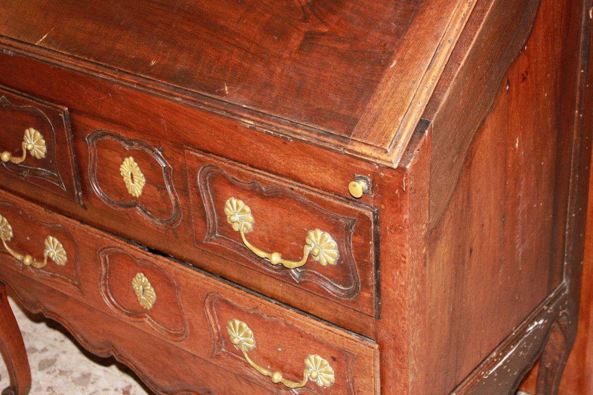18th Century Provençal Walnut Bureau Writing Desk-photo-3