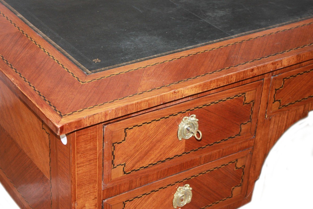 Beautiful French Louis XVI Desk From The Mid-1800s With Inlay Details-photo-2
