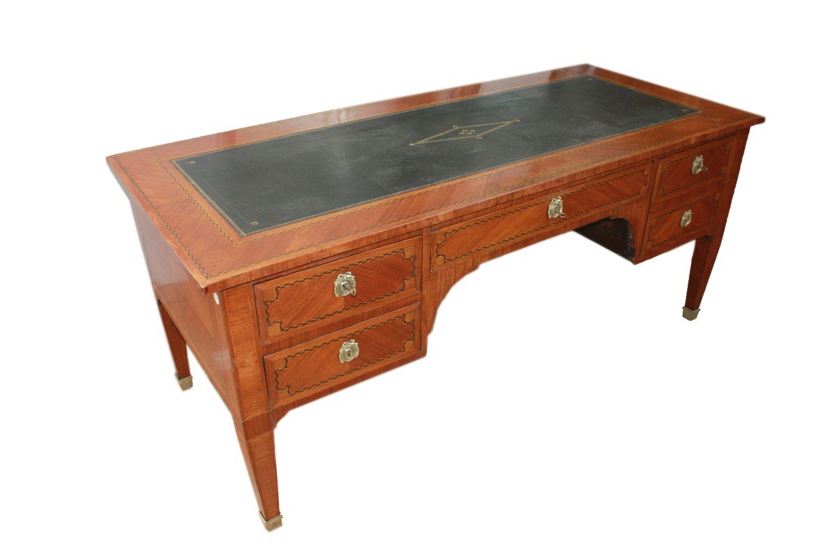 Beautiful French Louis XVI Desk From The Mid-1800s With Inlay Details