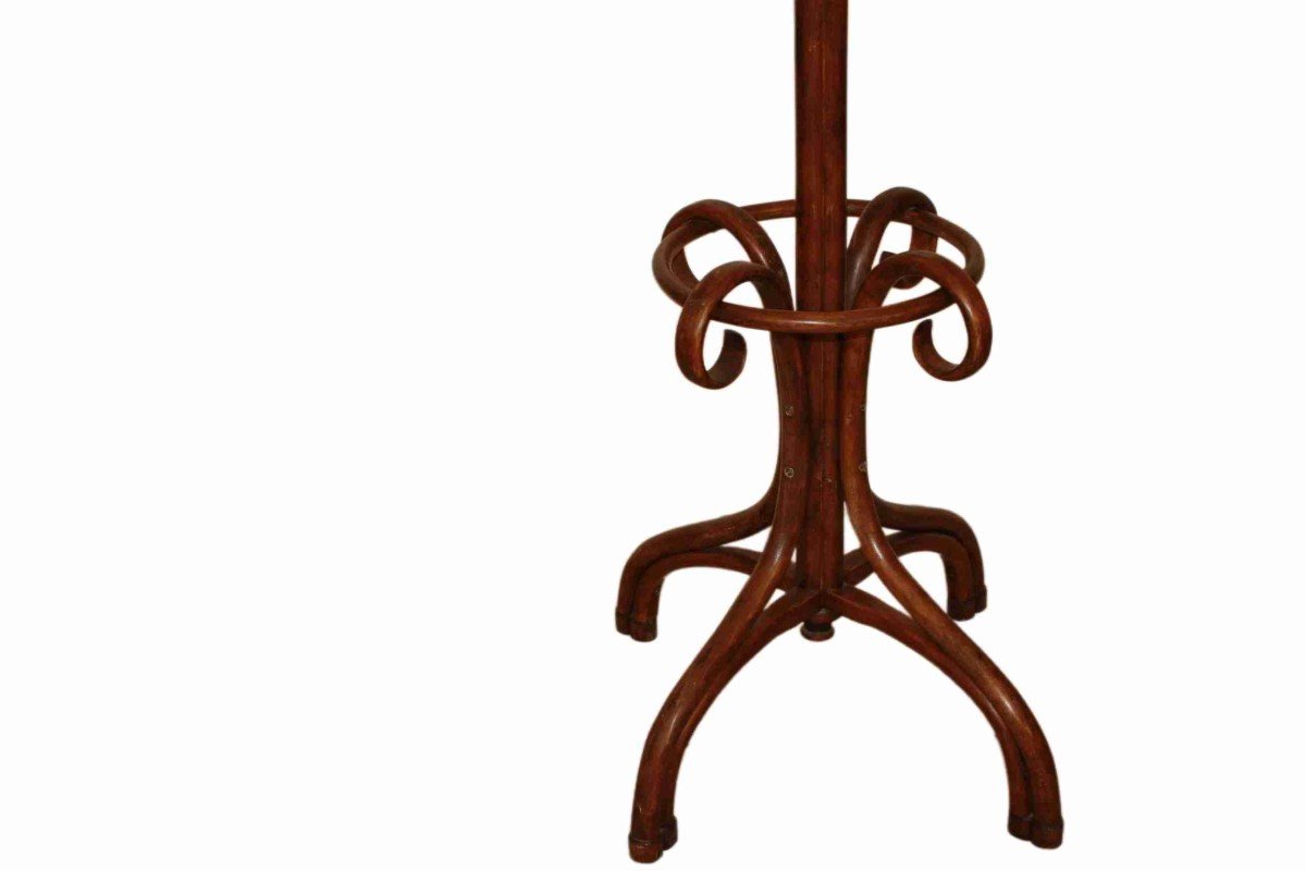 Original Thonet Coat Rack From Early 1900s | Beech Wood With Light Walnut Stain-photo-3