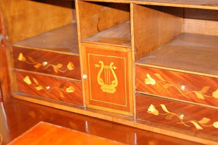 Precious Dutch Secretaire Desk Chest From The Late 1700s And Early 1800s, Louis XVI Style,-photo-4