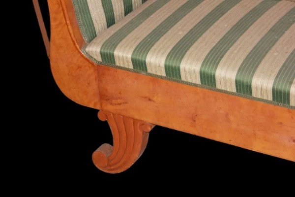 Sofa Boat From Northern Europe From The First Half Of The 1800s, Biedermeier Style, In Birch-photo-1