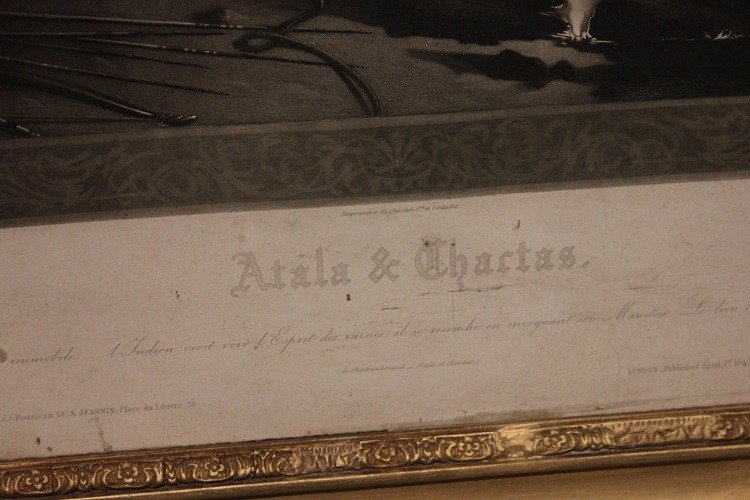 Estampe Française De La Seconde Moitié Du XIXe Siècle Représentant Atala De Chateaubriand-photo-3