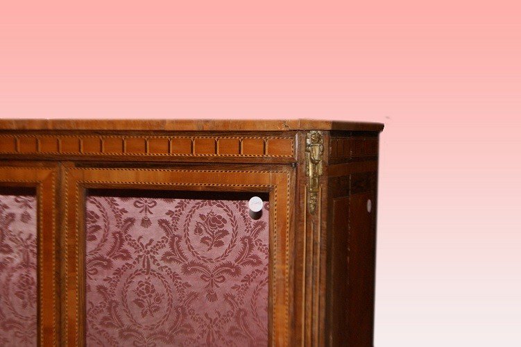 Superb French Cabinet From The Mid-1800s, Transition Style, In Mahogany Wood-photo-2