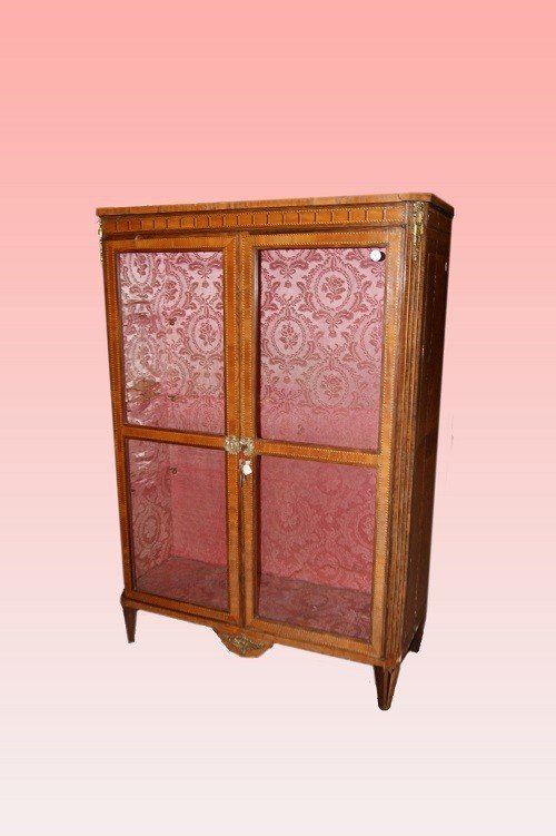 Superb French Cabinet From The Mid-1800s, Transition Style, In Mahogany Wood