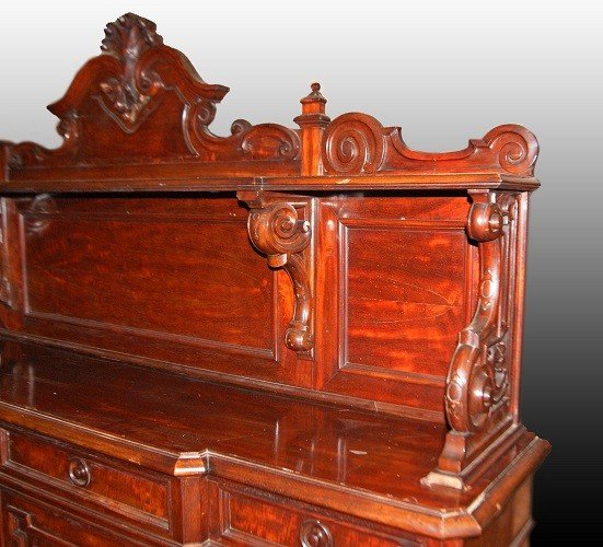 Beautiful Large French Sideboard From The Second Half Of The 19th Century, Louis-philippe Style-photo-2