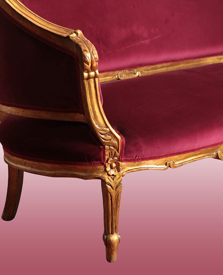 Beautiful Living Room Including A Sofa And 2 Tub Armchairs, French From The Late 1800s -photo-2