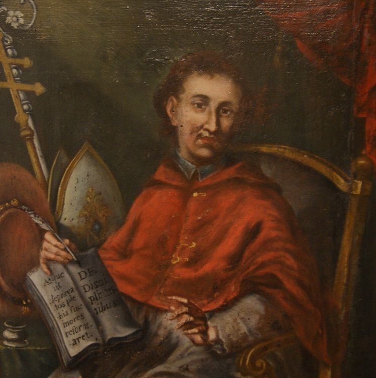 Oil On French Panel From The Early 1800s Representing The Pope Wearing The Tabarro Which Symbol-photo-2