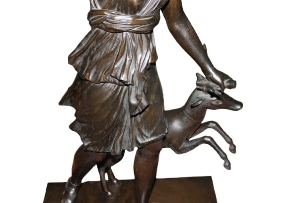 19th Century French Sculpture Of Diana The Huntress – Mid 1800s-photo-3