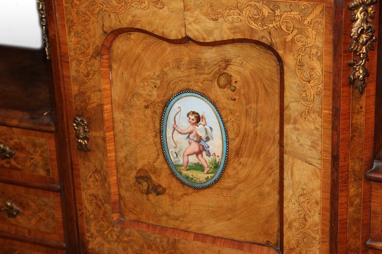 Stunning French Bonheur Du Jour Writing Desk From The First Half Of The 19th Century, In The Lo-photo-4