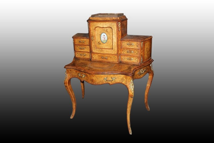 Stunning French Bonheur Du Jour Writing Desk From The First Half Of The 19th Century, In The Lo