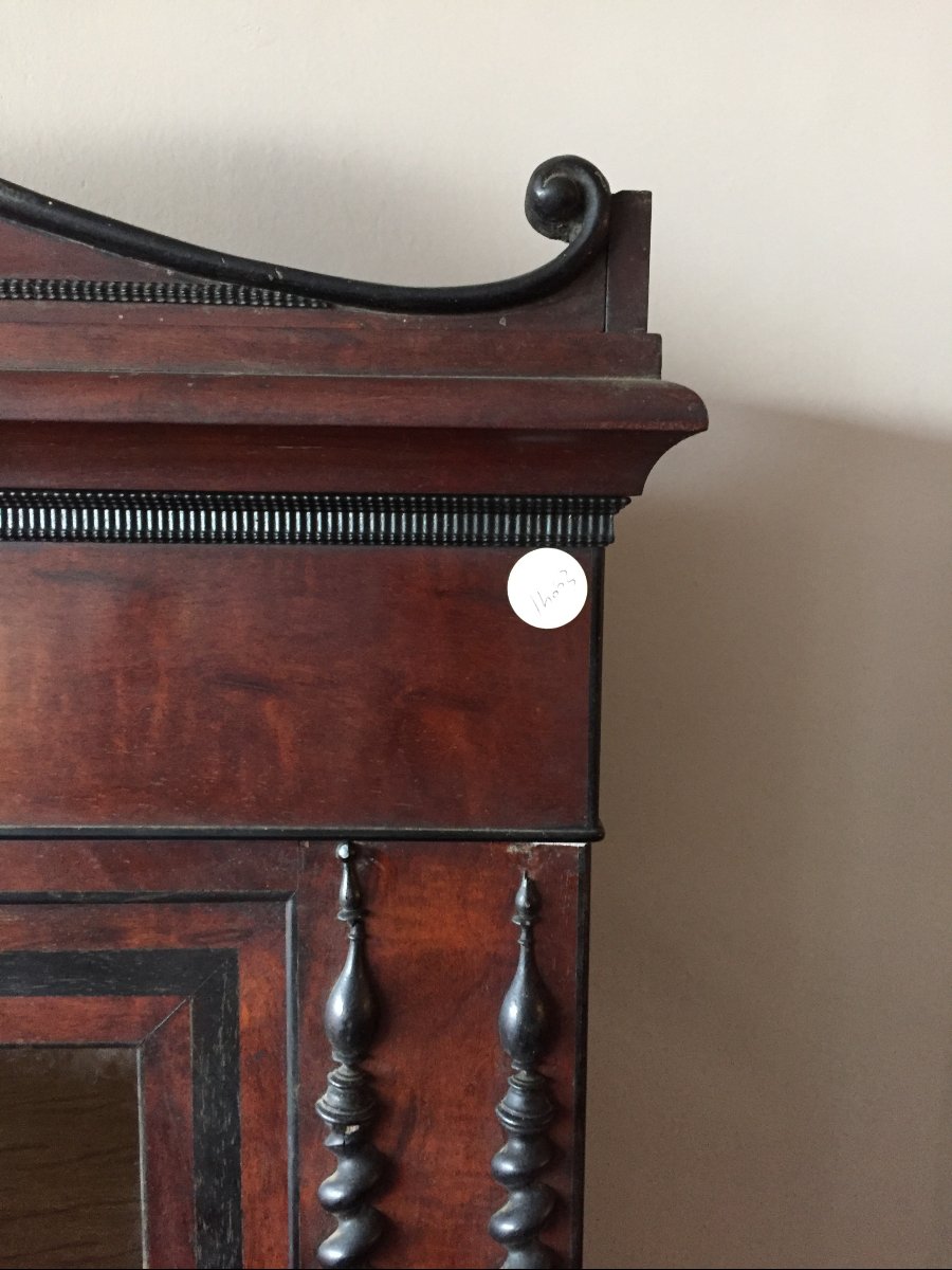 Rosewood Bookcase Whose Lower Part Is Made Up Of A Flap And Drawers While The Upper Part Is Mad-photo-3
