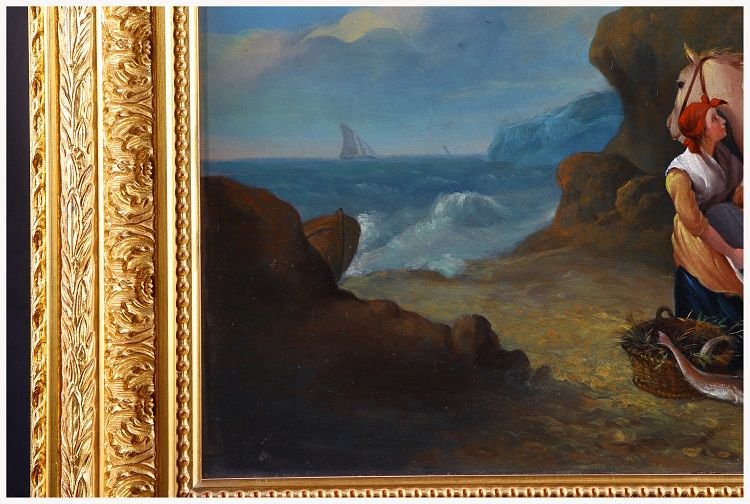Pregevole Olio Su Tela Inglese, Della Fine Del 1700, Figlio Della Scuola Pittorica Del Pittore -photo-4